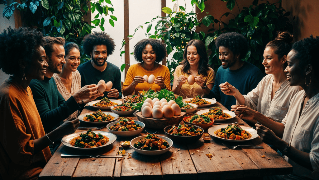 Do Vegetarians Eat Eggs Stock Photo