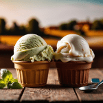 Vegetarian Basil and White Chocolate Gelato