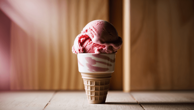 Vegetarian Strawberry Ice Cream