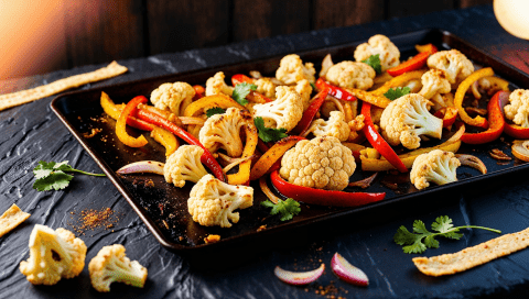 Sheet Pan Cauliflower Fajitas Vegetarian