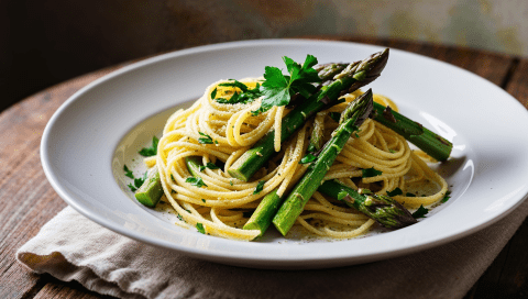 Vegetarian Lemon Asparagus Pasta