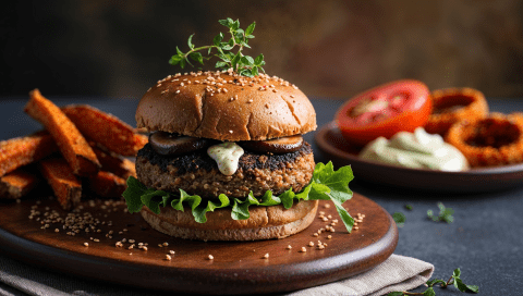 Vegetarian Mushroom & Quinoa Burgers