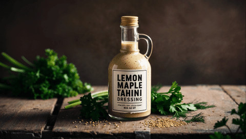 Vegetarian Lemon Maple Tahini Dressing Recipe