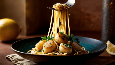 Vegan Scallops with Angel Hair Pasta Recipe