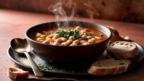 Vegetarian Italian Chickpea Soup Recipe