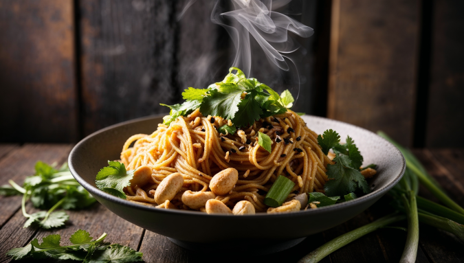 Vegetarian Thai Peanut Noodles Recipe