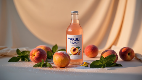 Vegetarian Yakult Peach Recipe