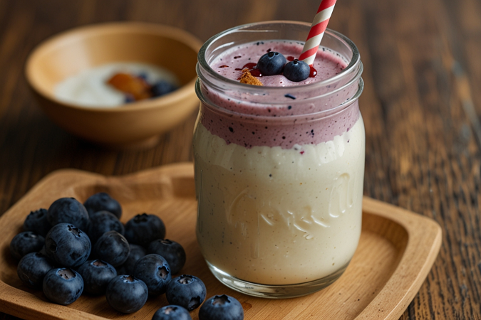 Vegetarian Yakult Blueberry Recipe