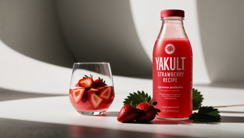 Vegetarian Yakult Strawberry Recipe