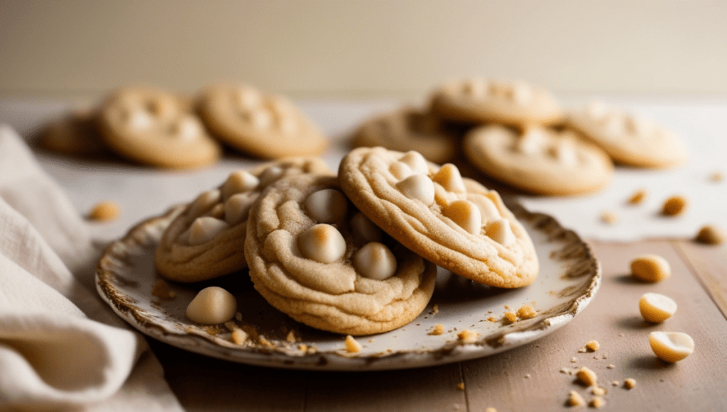 Vegan White Chocolate Macadamia Nut Cookies