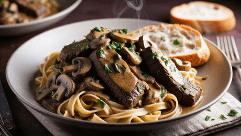 Vegan Beef Stroganoff