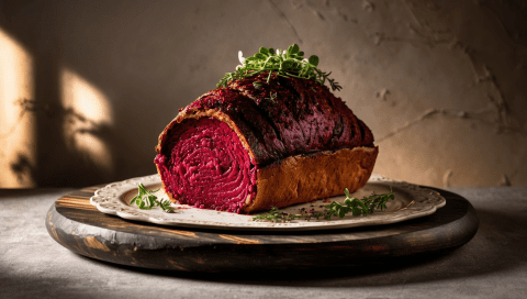 Seitan Wellington: Seitan Roast With Beetroot