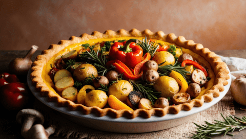 Festive Vegan Vegetable Pie