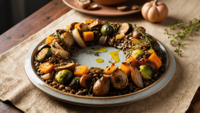 Lentil Roast Wreath (Gluten-Free)