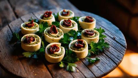 Christmas Pinwheels Appetizer