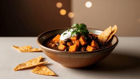 Sweet Potato Black Bean Chili Recipe (Vegan & Gluten Free)