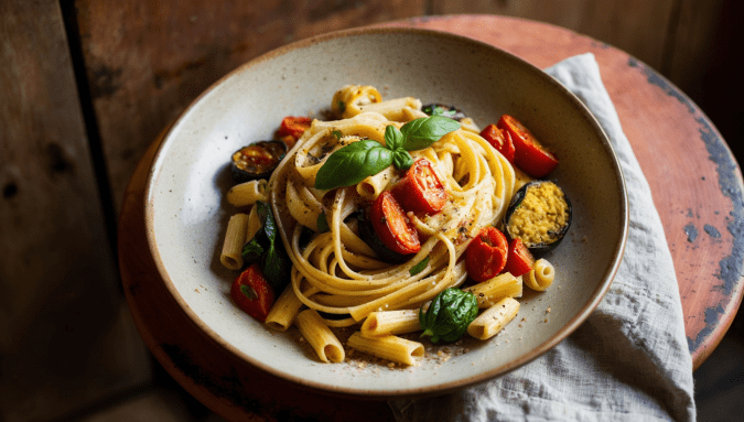 Roasted Ratatouille Vegan Alfredo