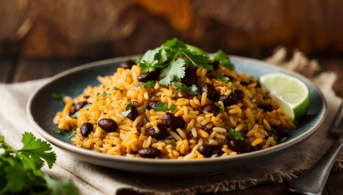 Vegan Spanish Rice and Beans (Mexican Rice)