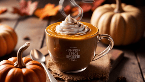 Vegan Pumpkin Spice Latte: A Cozy Fall Drink with Pumpkin Puree, Spices, and Almond Milk