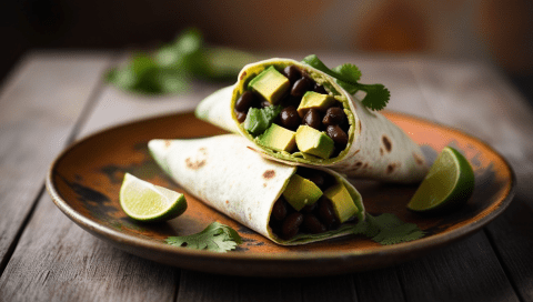 Avocado & Black Bean Wrap Recipe