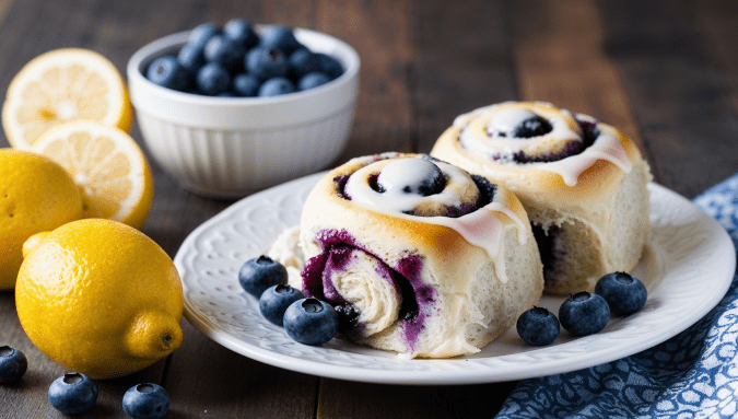 Lemon Blueberry Sweet Rolls