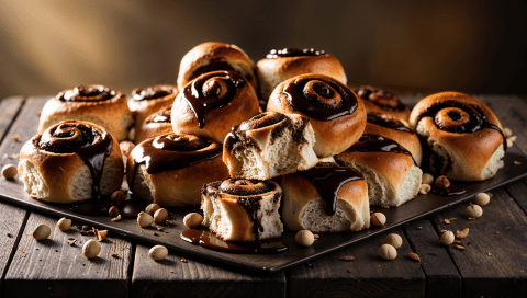 Vegan Chocolate Hazelnut Cinnamon Rolls