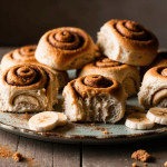 Vegan Peanut Butter Banana Cinnamon Rolls